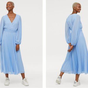 Light Blue Pleated Long Dress NWT